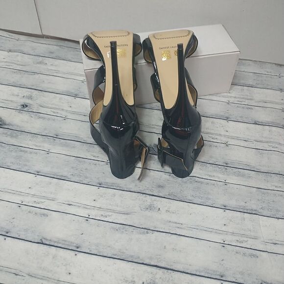 Chinese Laundry SZ 7M Strappy Patent Leather Womens Highlight Heels - Picture 8 of 12